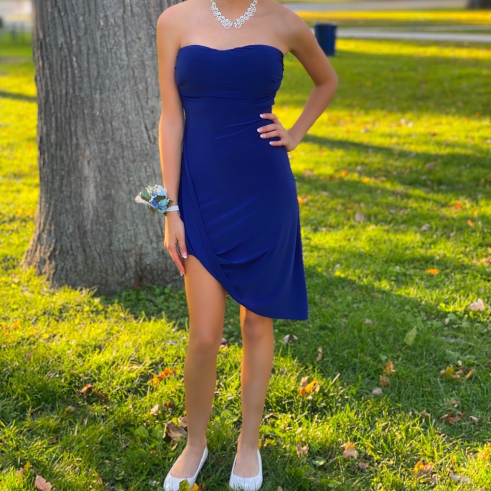 Simple cute blue dress for homecoming or jr prom